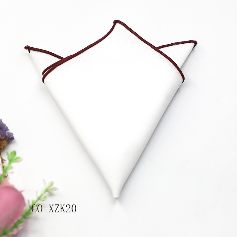 Solid Striped Brown Pocket Squ - Handkerchief Cotton Men recension och pris