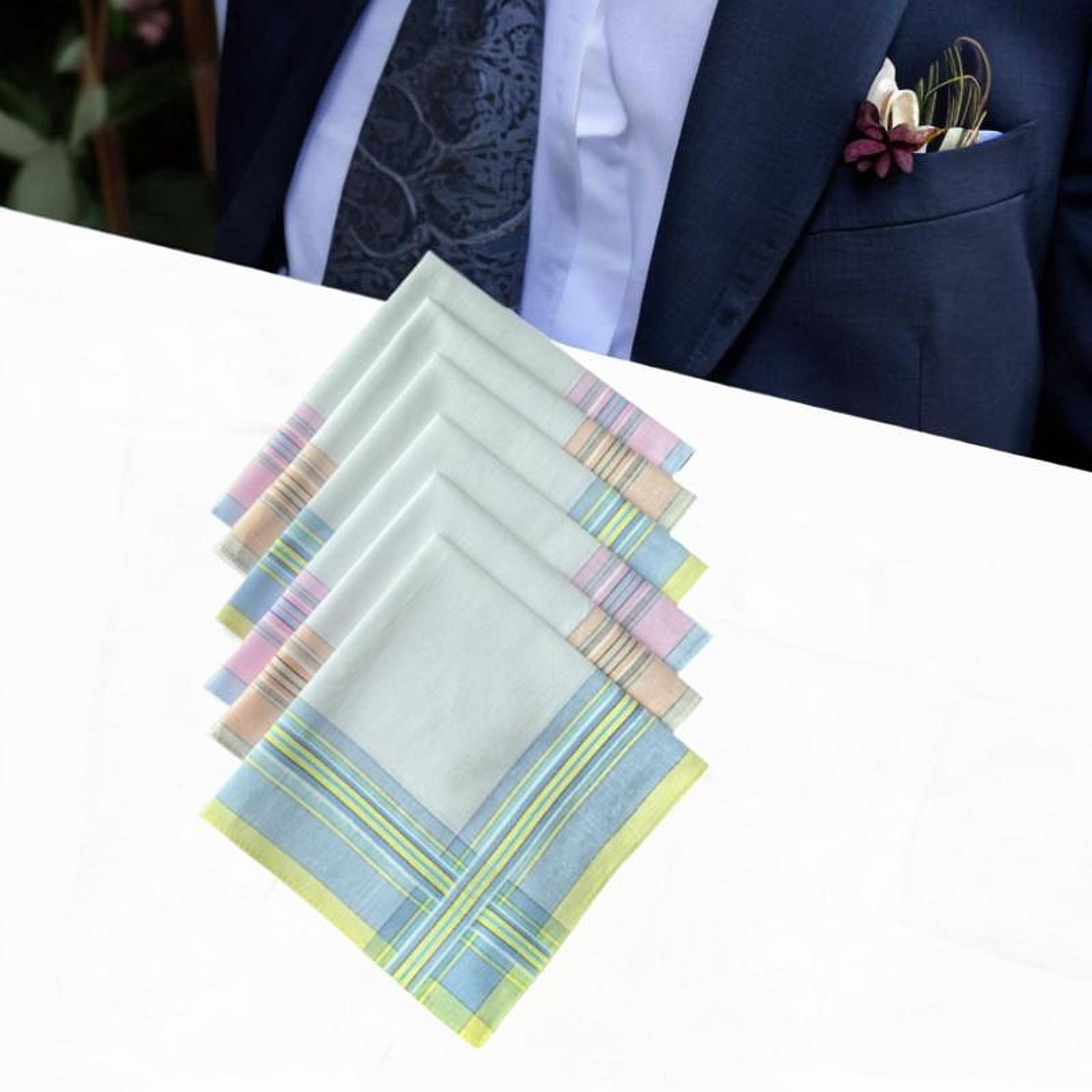 6Pcs Cotton Men's Handkerchief - Handkerchief Cotton Men recension och pris
