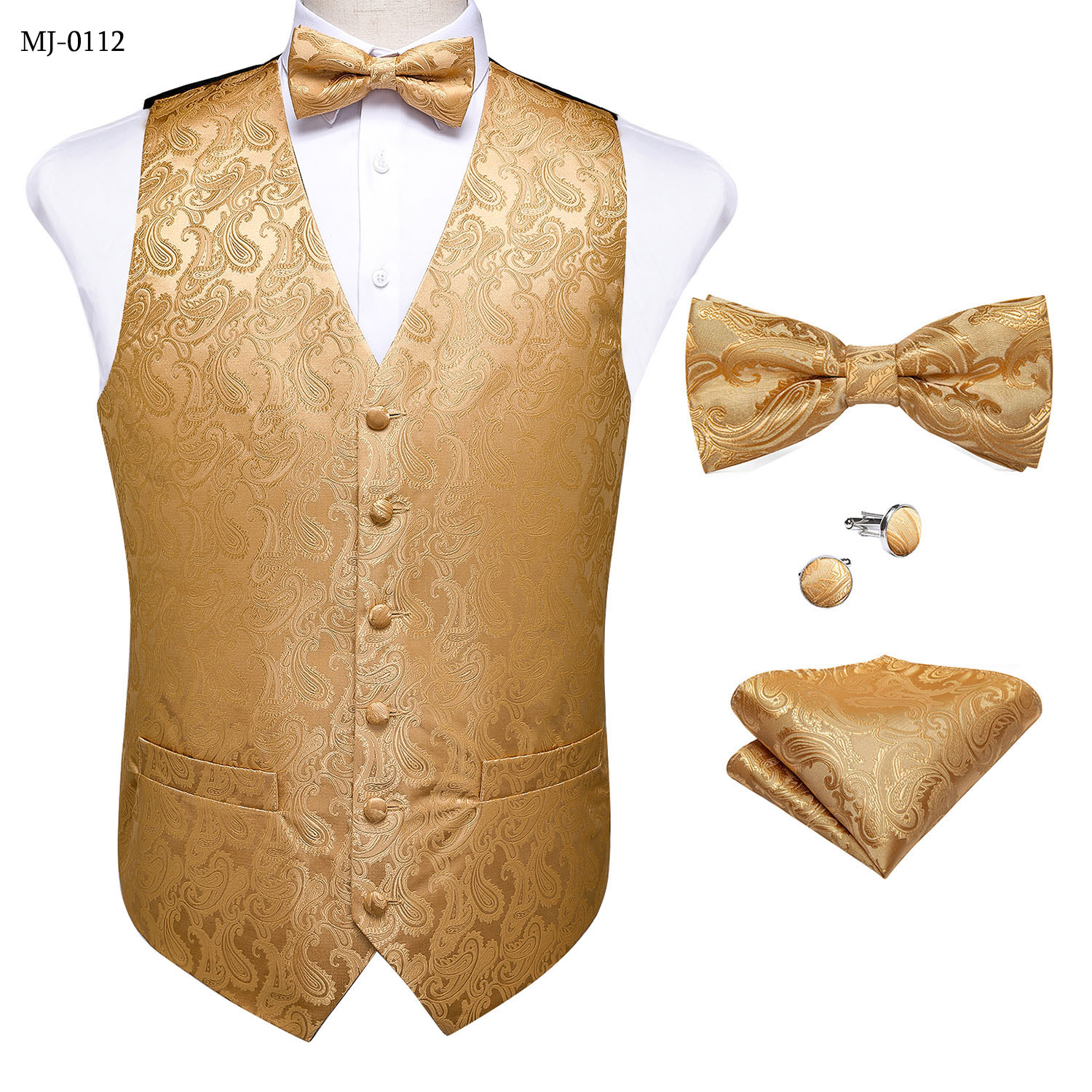 Retro Paisley Floral Full Set  - Pocket Square Set recension och pris
