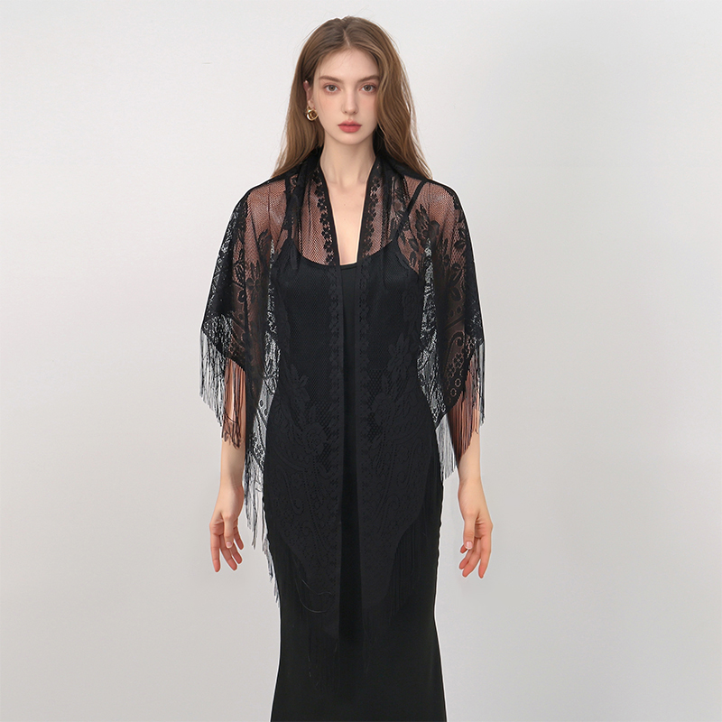 New Embroidery Lace Scarf Shaw - Stole Wedding Shawl recension och pris
