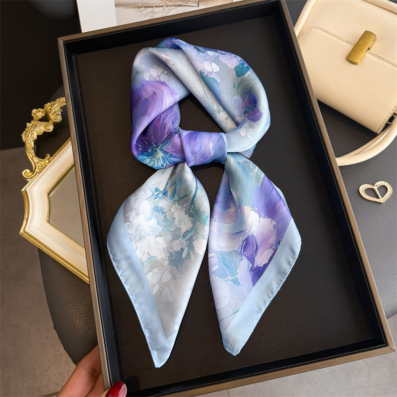 2026 New Floral Print Silk Squ - Silk Neck Scarf recension och pris