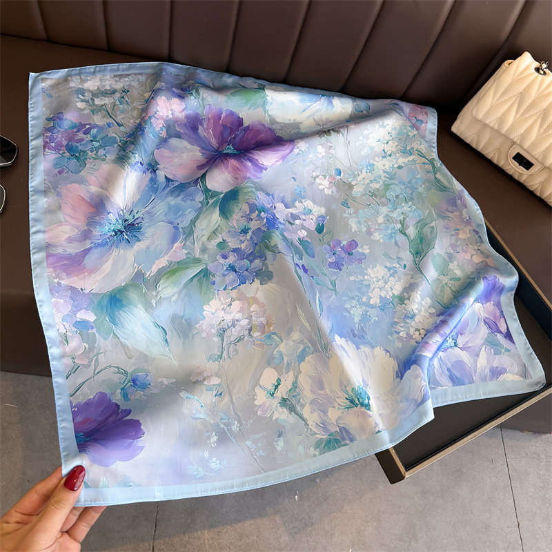 2026 New Floral Print Silk Squ - Silk Neck Scarf recension och pris