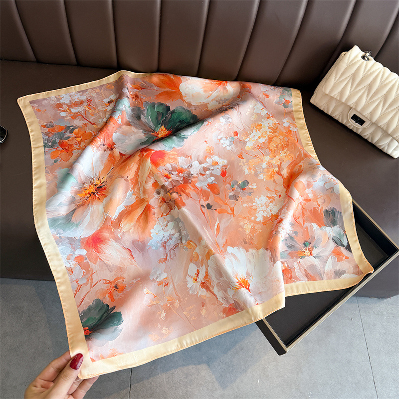 2026 New Floral Print Silk Squ - Silk Neck Scarf recension och pris