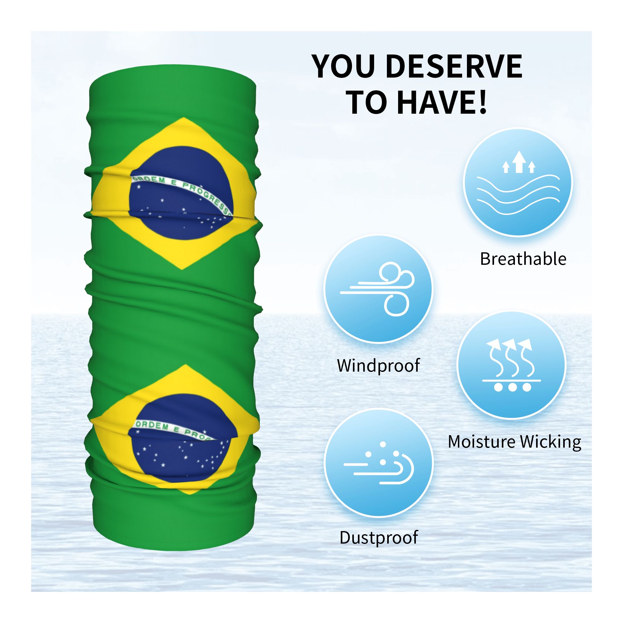 Custom Brazil Flag Bandana Nec - Neck Warmer Tube recension och pris