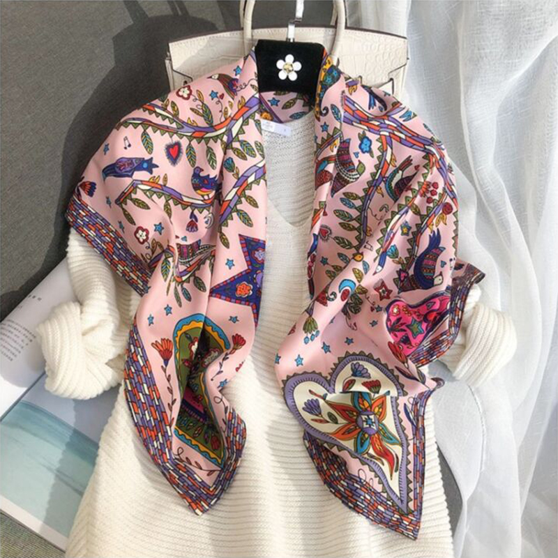 2024 90*90cm Square Scarf Twil - Bandana Cotton recension och pris