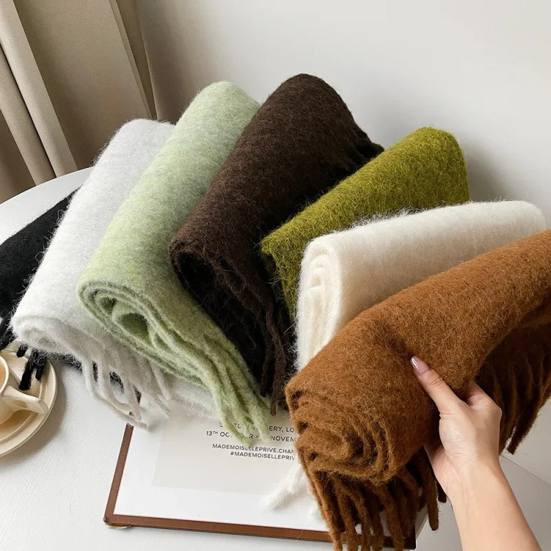 Scarf Lady Autumn Winter Solid - Muffler Men Wool recension och pris