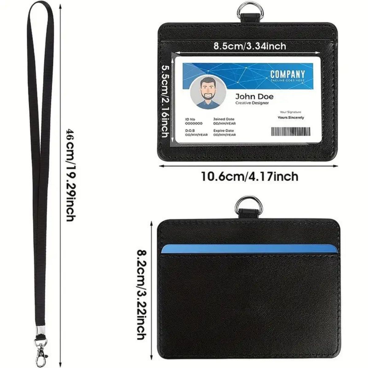 1 pc Horizontal ID badge holde - Lanyard Badge Holder recension och pris