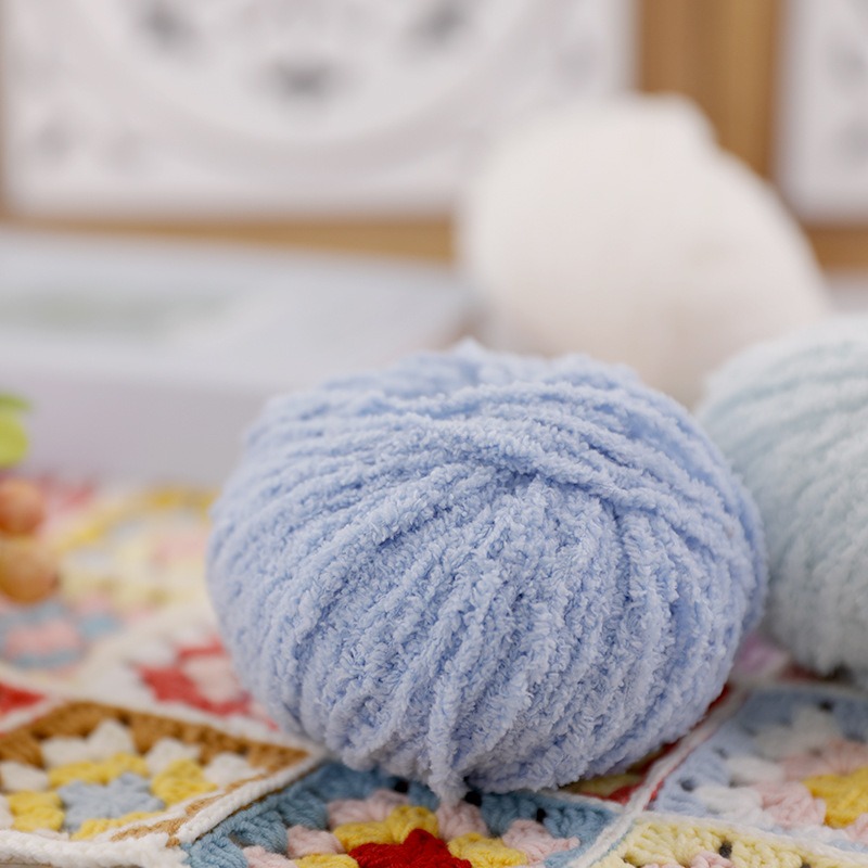 50g Short Plush Yarn 70m, DIY  - Woven Scarf Blanket recension och pris