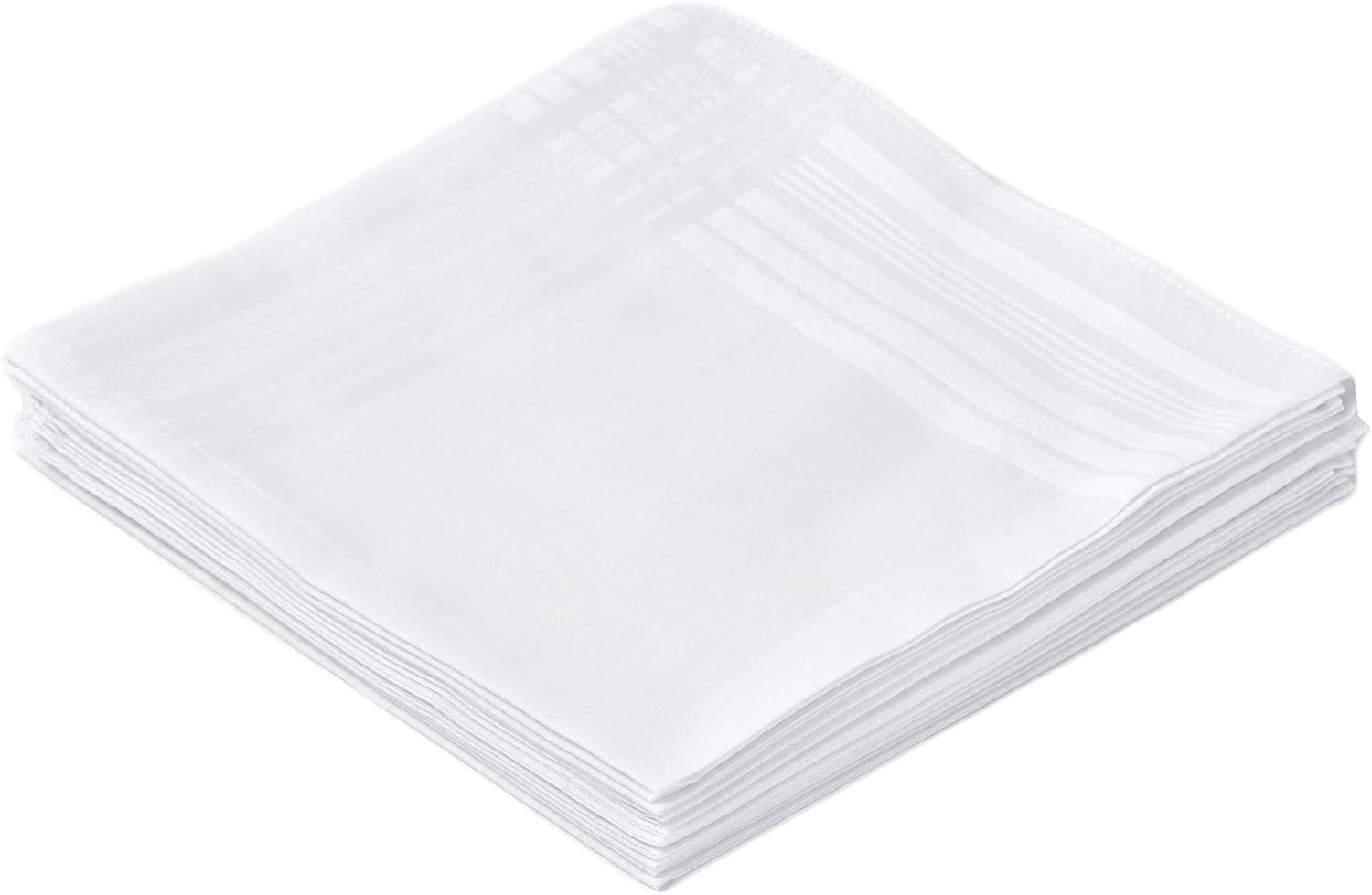 Men's Pure White 100% Cotton H - Handkerchief Cotton Men recension och pris