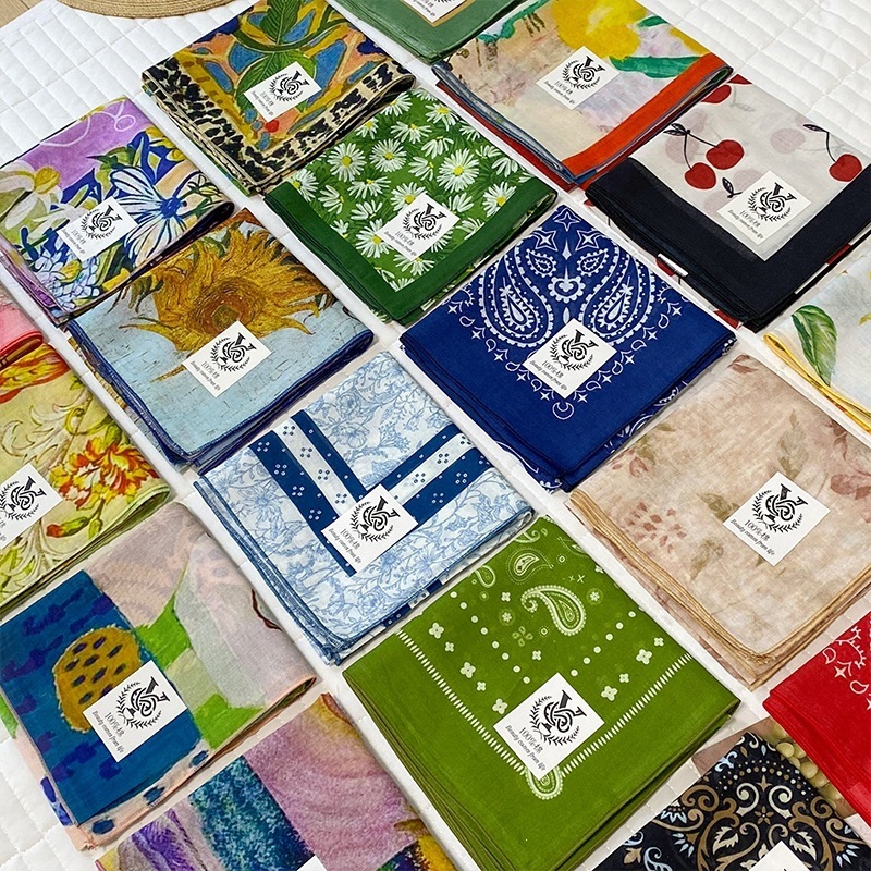 100% Cotton Square Scarf For W - Bandana Cotton recension och pris