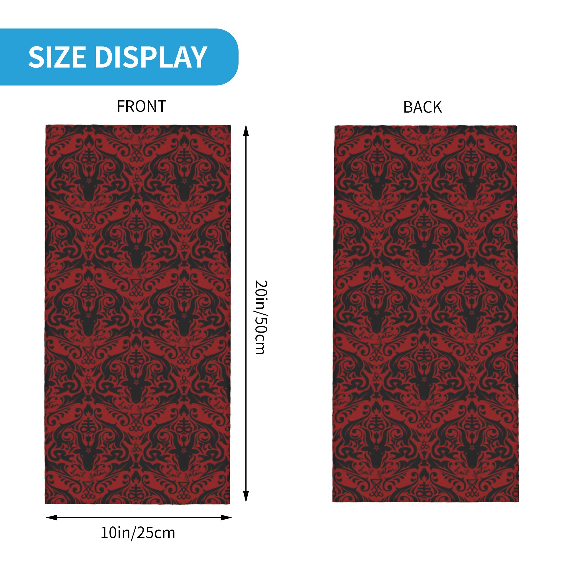 Baphomet Damask Hail Satan Bla - Neck Warmer Tube recension och pris