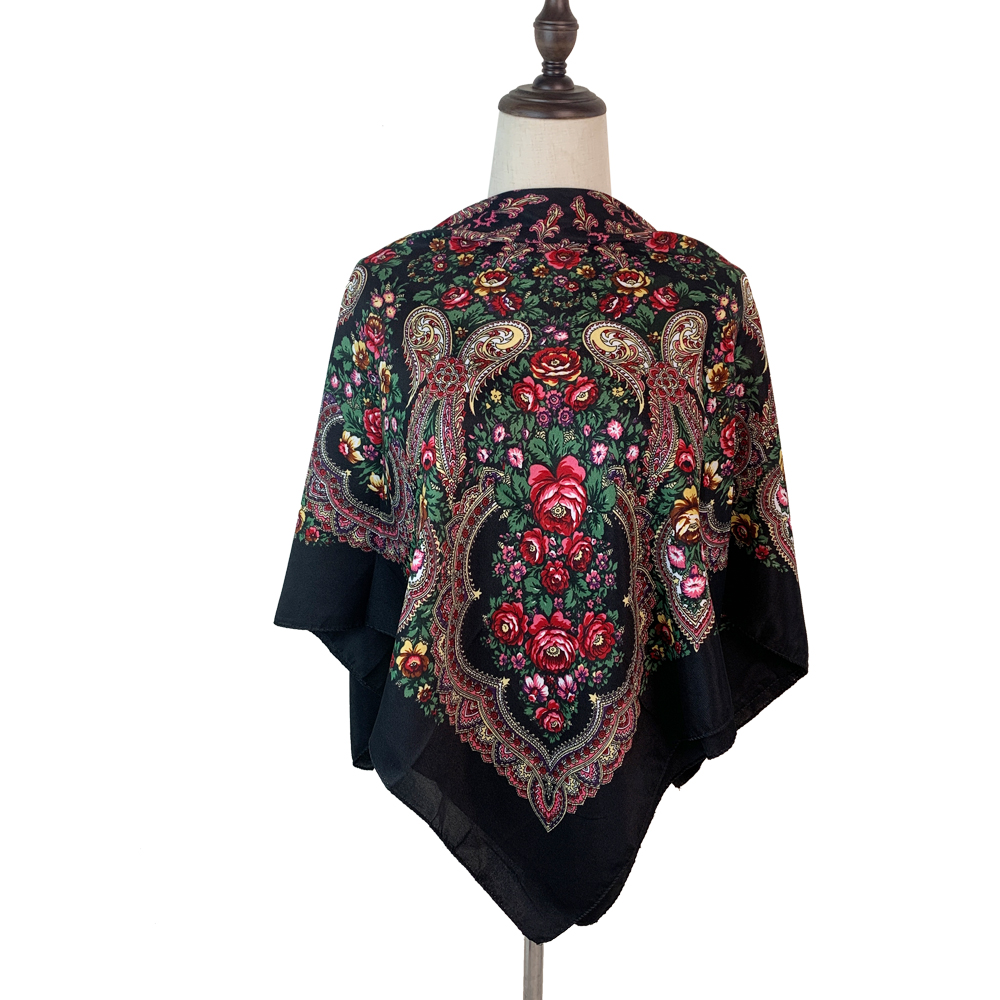 100*100cm Russian Square Scarf - Bandana Cotton recension och pris