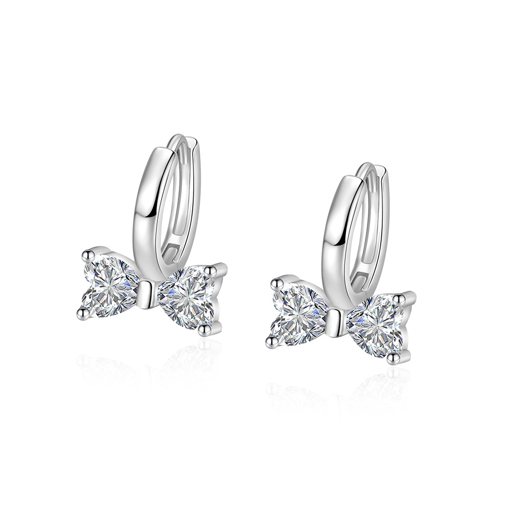 925 Sterling Silver Cute Bow H - Tie Clip Silver recension och pris