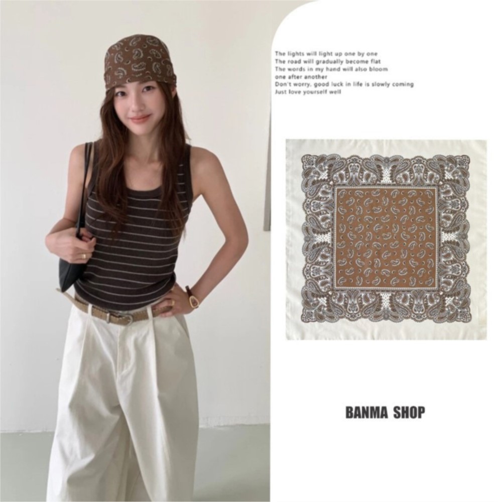 70cm Retro Paisley Square Scar - Bandana Cotton recension och pris