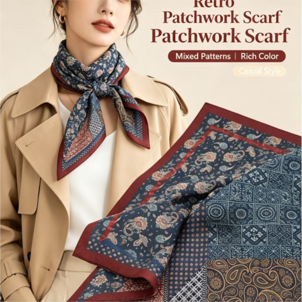 70cm Retro Paisley Square Scar - Bandana Cotton recension och pris
