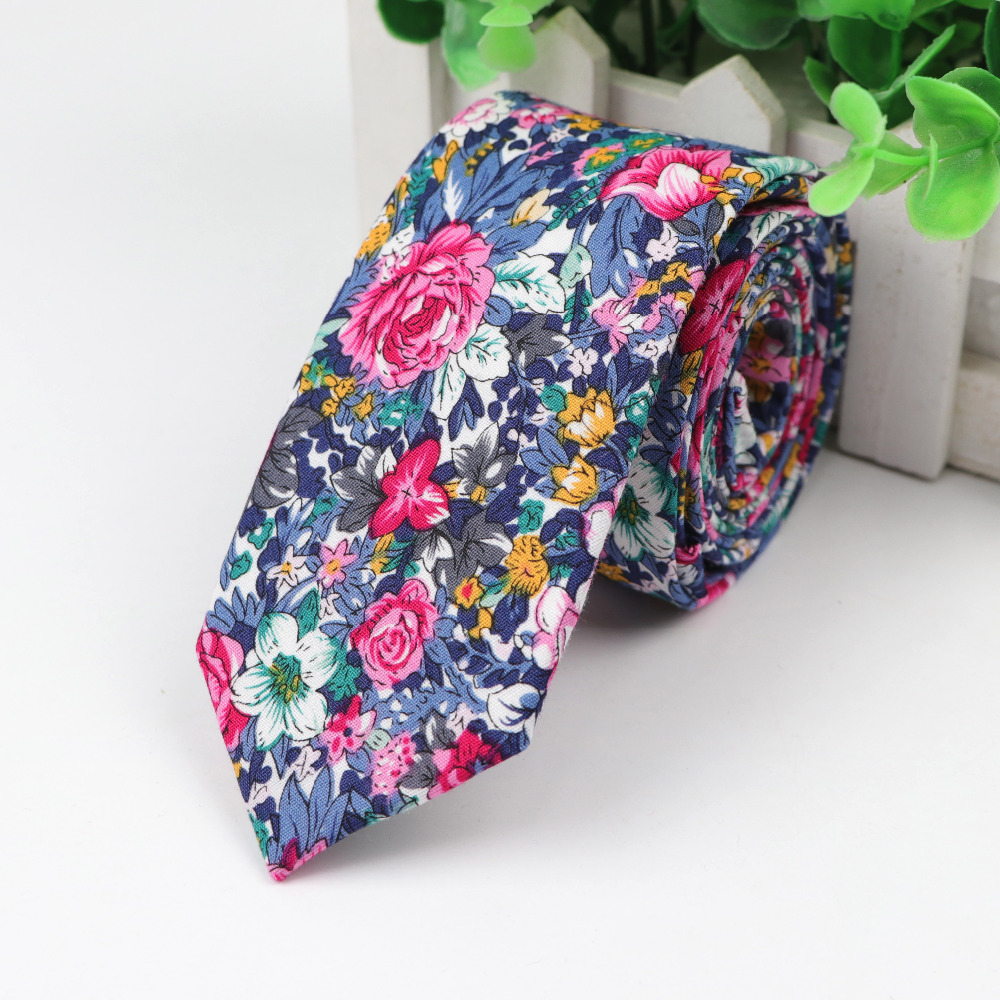 Cotton Flower Tie Men's Colour - Skinny Tie Men recension och pris