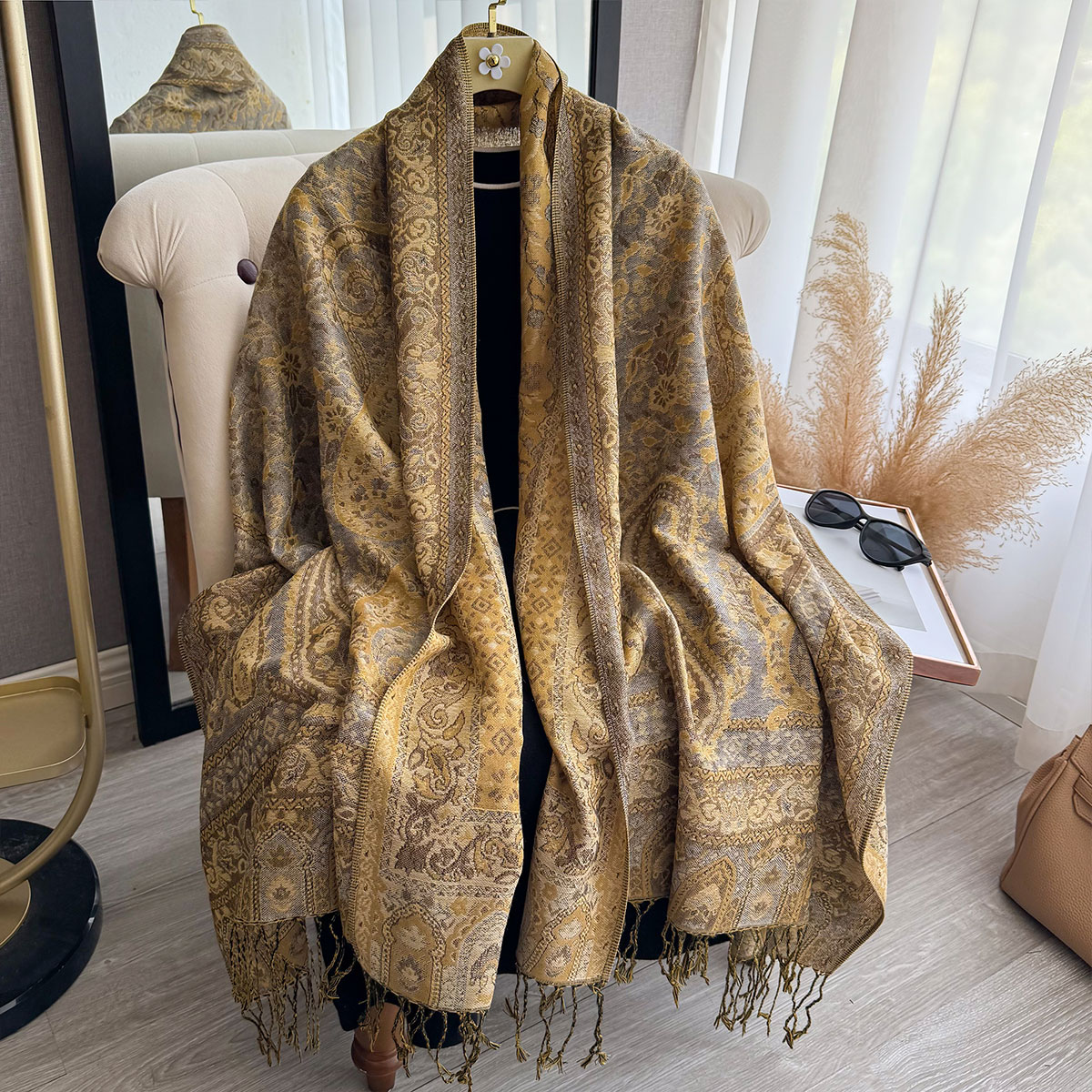 2025 Tassel Blanket Design Eth - Woven Scarf Blanket recension och pris