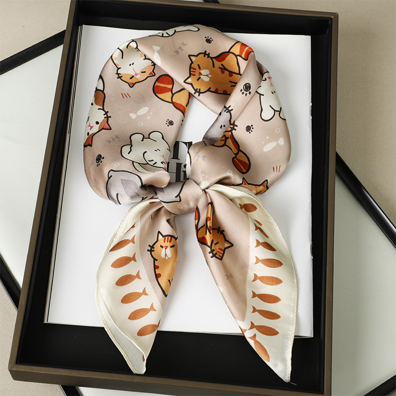 Luxury Silk Shawl Fat Cat Squa - Face Scarf Mask recension och pris