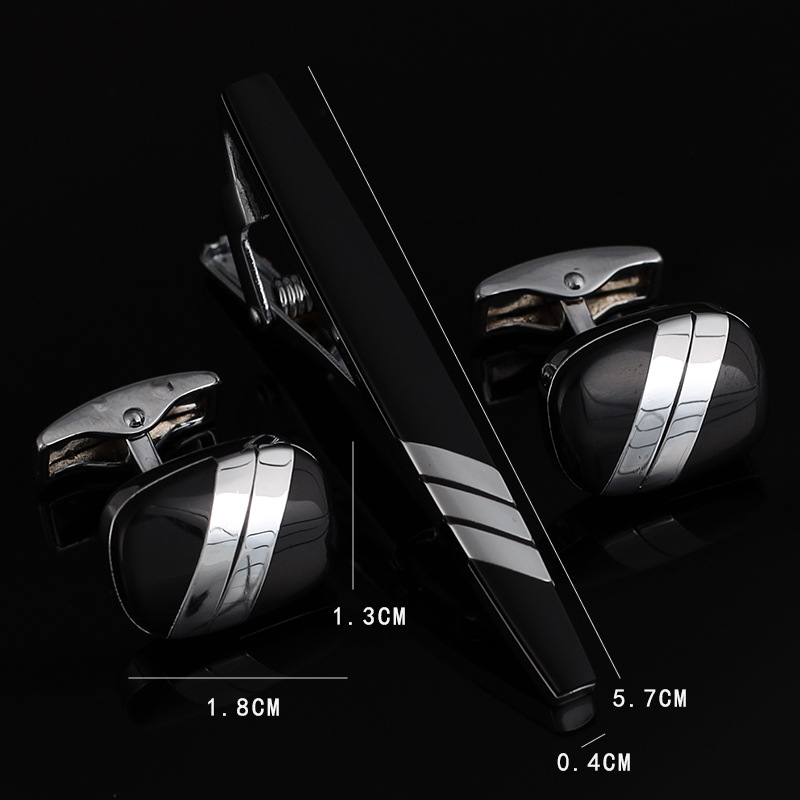 Mens Ties Clip Cufflinks Set S - Tie Bar Set Gift recension och pris