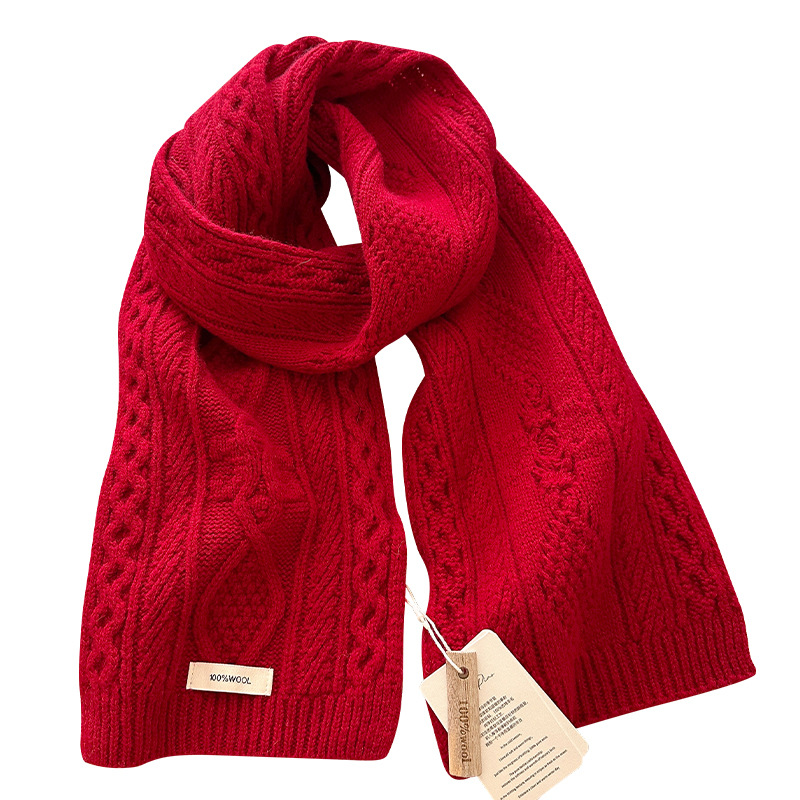 Luxury 100% Wool Scarf Women M - Muffler Men Wool recension och pris