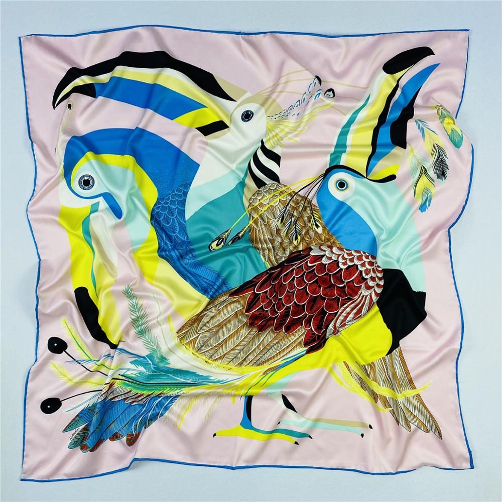 90cm Luxury Parrot Twill Silk  - Scarf Silk Square recension och pris