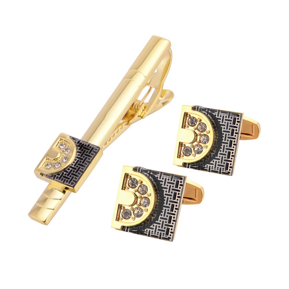 Gold Tone Cufflinks Tie Bar Se - Tie Bar Set Gift recension och pris
